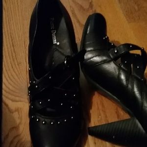Black Leather 3" Shoe